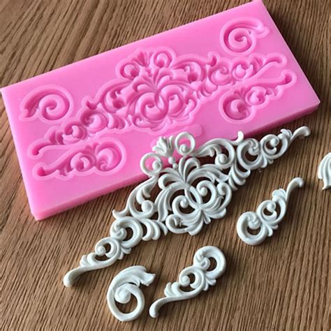 Pop Diy Sugar Craft Cake Vintage Relief Border Silicone Mold Fondant