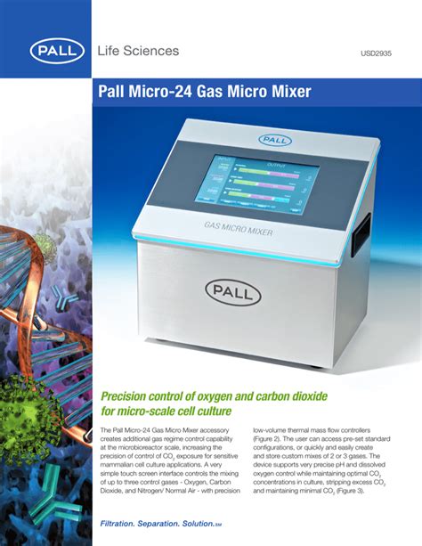 Pall Micro Gas Micro Mixer For Micro Scale Cell Culture Usd