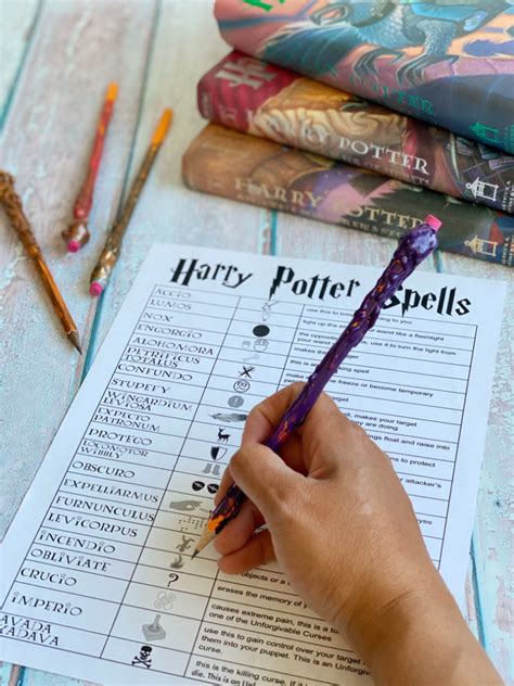 Harry Potter Spells List Printable And Wand Pencils Rae Gun Ramblings