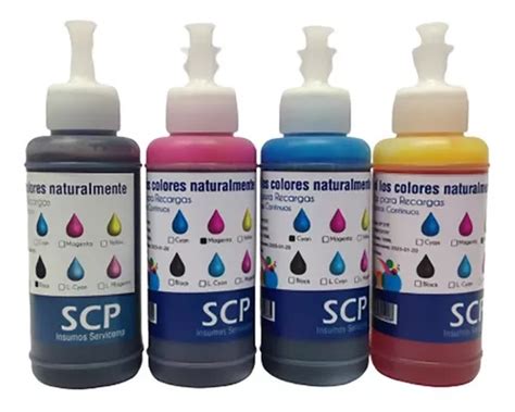 Combo Tintas Scp Para Sistema Continuo Epson Ml