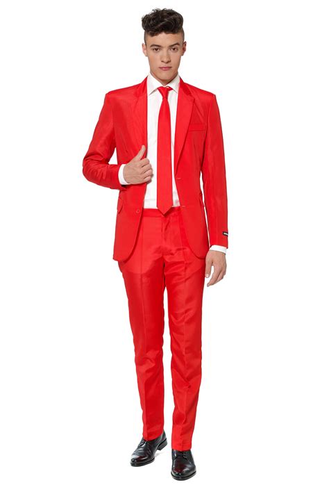 Suitmeister Men's Solid Red Color Suit - Walmart.com