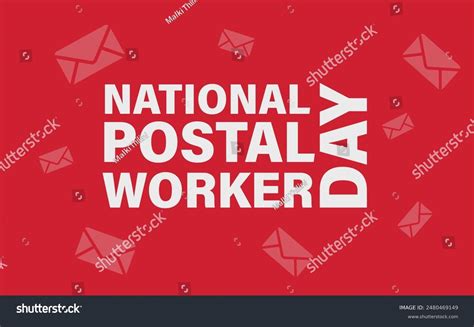 National Postal Worker Day July 1st Stock Vector Royalty Free