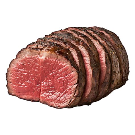 Sliced Juicy Roast Beef with Perfectly Cooked Medium Doneness on ...