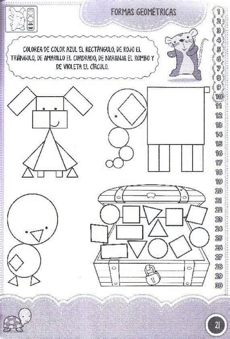 Pin de Moxxa Mena en Números Actividades de geometría Figuras