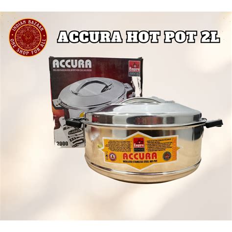 ACCURA STAINLESS STEEL HOT POT HOT BOX CASSEROLE POT CONTAINER BEKAS