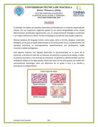 HISTOLOGÍA TEJIDOS PDF