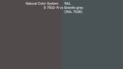 Natural Color System S R Vs Ral Granite Grey Ral Side By