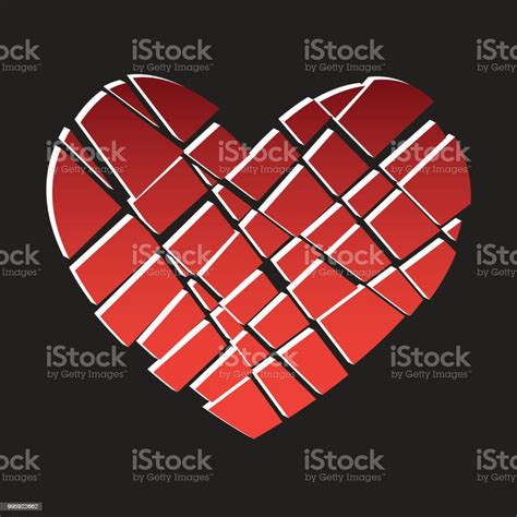 Broken Heart Heartbreak Flat Icon For Broken Heart Concept Vector