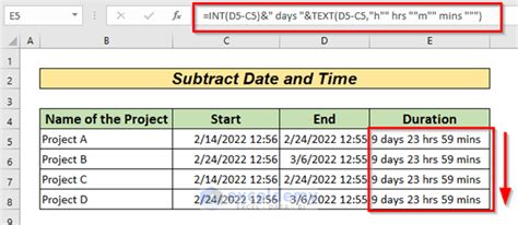 How To Subtract Date And Time In Excel 6 Methods Exceldemy