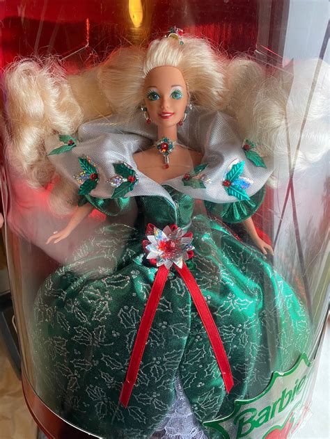 1995 Happy Holidays Barbie Edición Especial Etsy