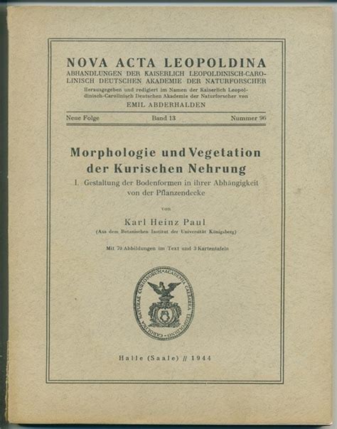 Morphologie Und Vegetation Der Kurischen Nehrung Gestaltung Der