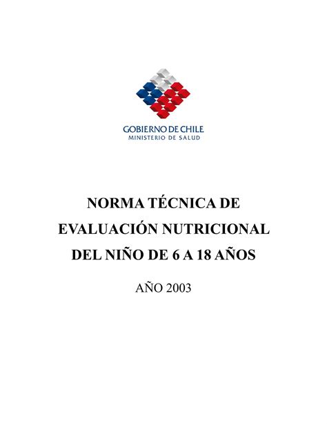 Norma Evaluacion Nutricional PDF