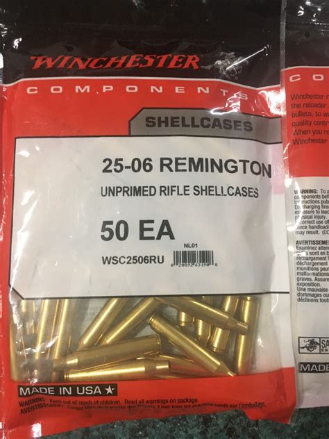 Brand New Bags Of Each Winchester Remington Unprimed Brass