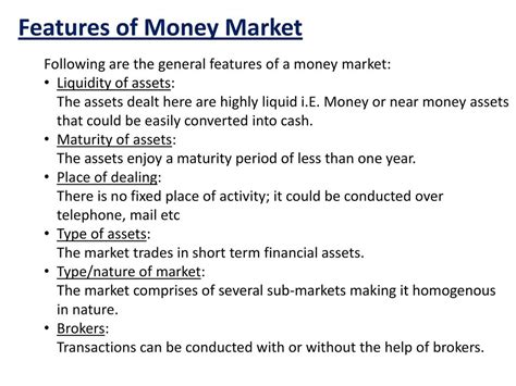 Money Market Ppt Download