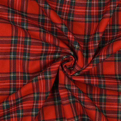 Xadrez Escoc S Tartan Xadrez Pequeno Vermelho Gabardine Tecidos