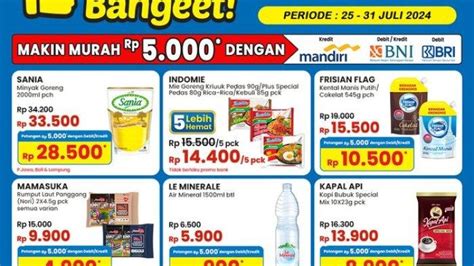 PROMO Irit Di Indomaret 31 Juli Harga Minyak Goreng Super Ekonomis