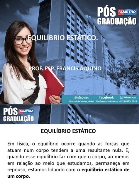 Equilíbrio Estático Equilíbrio De Ponto Material Aula 01 Pdf