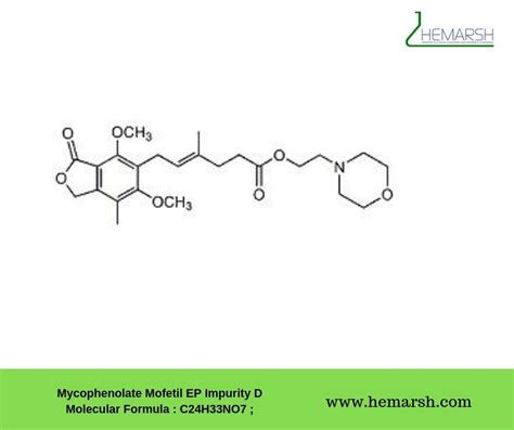 Mycophenolate Mofetil Ep Impurity D Cas No Mol Wt