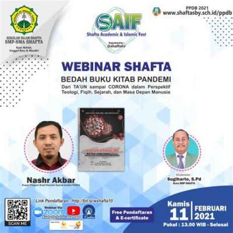 Sertifikat Webinar SHAFTA BEDAH BUKU KITAB PANDEMI Sekolah Islam