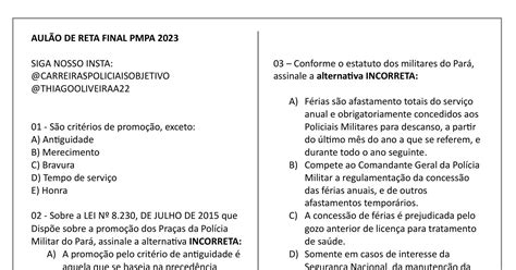 AULÃO DE RETA FINAL PMPA 2023 pdf DocDroid