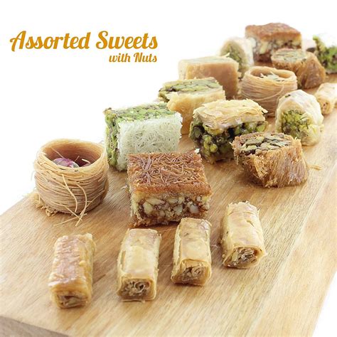 Assortment Sweets Gift Box Baklava Pistachio And Almond Authentic