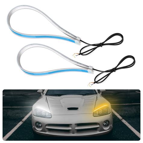 60cm Ultra Thin Car Soft Tube LED Strip Daytime Running Light Turn