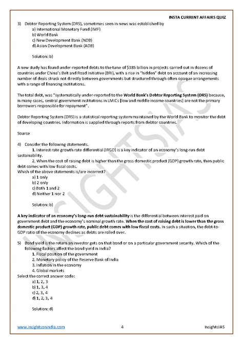 Insights Ias Insta Current Affairs Quiz Monthly Compilation November