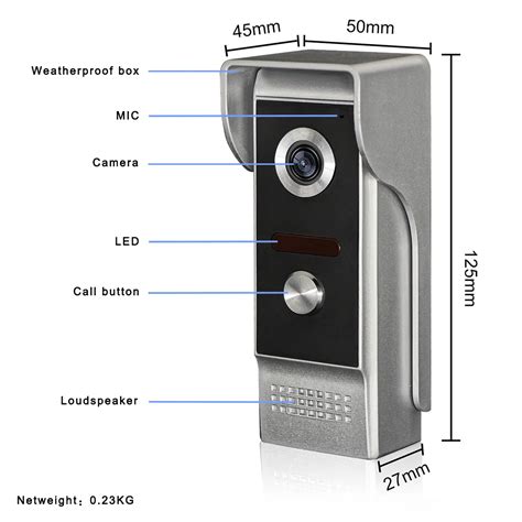 Уличная инфракрасная камера 700TVL для видеодомофона 2 V1 7 "TFT LCD ...