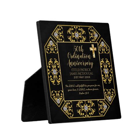 Pastor Ordination Anniversary Bible Verse T New Plaque Zazzle