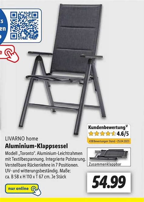 Livarno Home Aluminium Klappsessel Angebot Bei Lidl 1Prospekte De