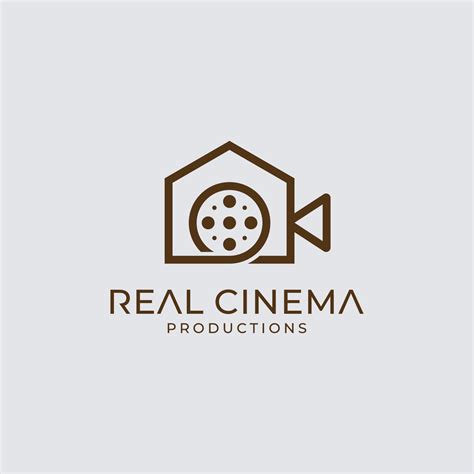 Real Cinema logo design template-Film strip, simple conceptual logo ...