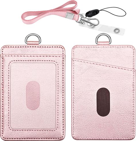 Amazon PU Leather ID Badge Holder Unius ID Badge Holders With 2