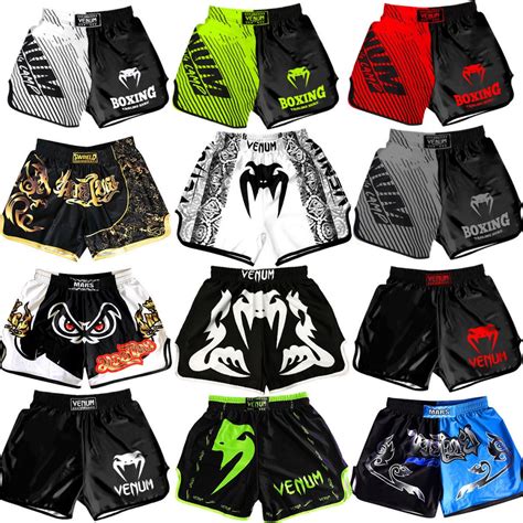 Calção Venom Muay Thai Luta Fighting MMA Shorts Esportivos Radiodifusão