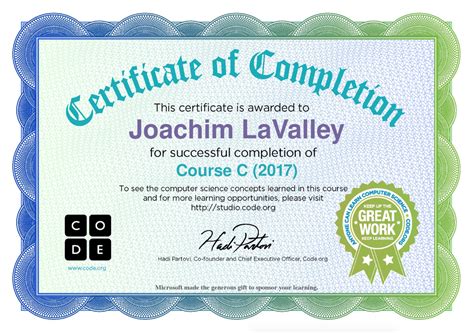 Coding Certificates Joachim Lavalley