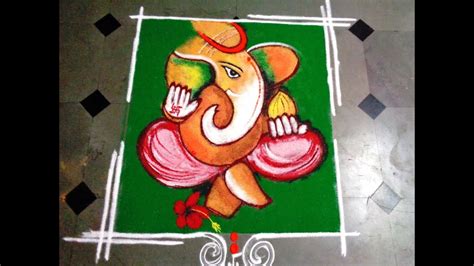 Ganesh Chaturthi Rangoli Vinayagar Chaturthi Kolam Ganesh Muggulu