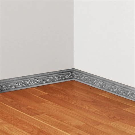 Tsv 90in Peel And Stick Pvc Baseboard Flexible 3d Foam Wall Border Waterproof Interior Trim