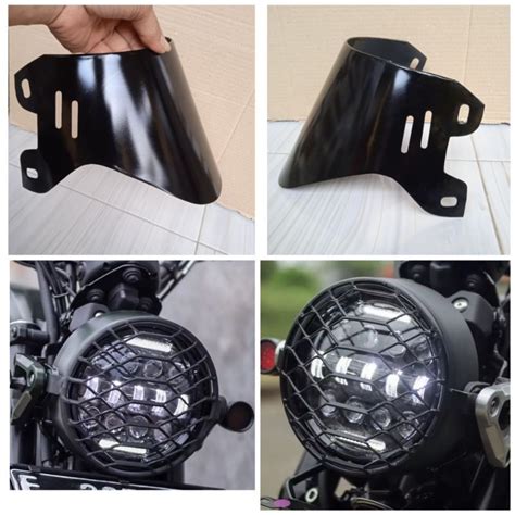 Jual Cover Lampu Plus Visor Yamaha Xsr Paket Hemat Cover Lampu Plus