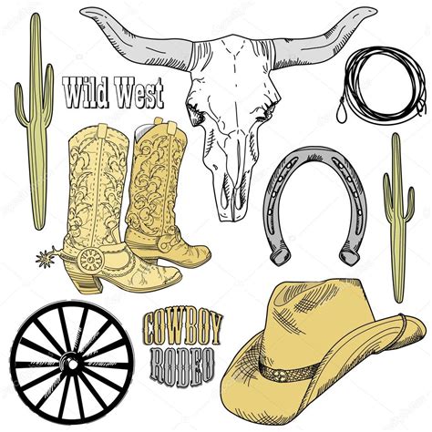 Wild West Western Set Stock Vector Image By ©alisafoytik 34453983