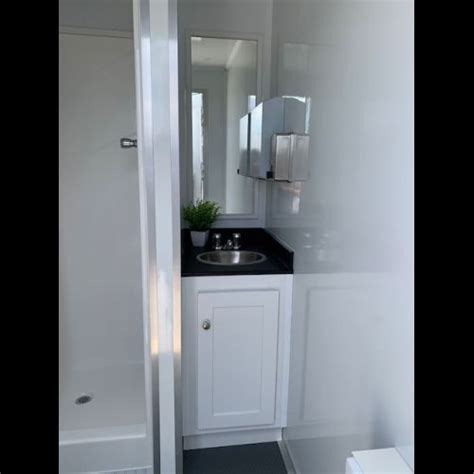 VIP 4 Shower - 4 Station Shower Trailer Rental - VIP Restroom Trailers