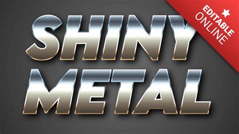 Shiny Metal Text Effect Font Generator