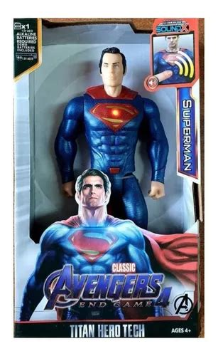 Muñeco Superman articulado Avengers de 30 cm con sonido y luz