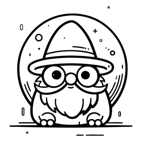 Premium Vector Cute Cartoon Gnome In A Hat And Glasses Vector