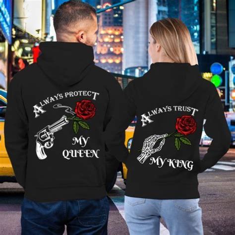 Always Protect My King Queen Lover Matching Hoodie Couple Lover