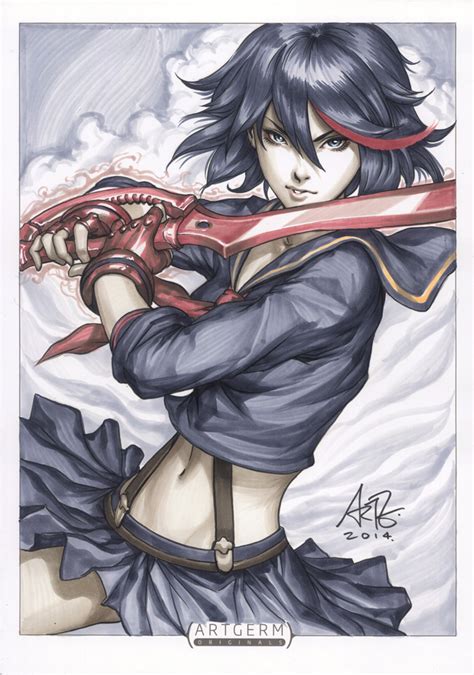 Safebooru 1girl Black Hair Kill La Kill Matoi Ryuuko Multicolored