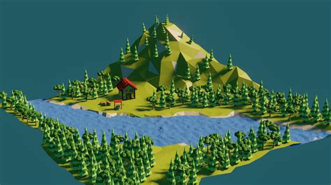 Free 3d Model Low Poly Forest Turbosquid 2060560