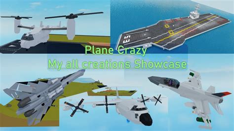 Plane Crazy My All Creations Showcase Part 2【roblox】 Youtube