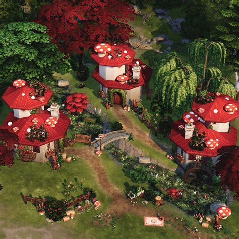 Mushroom Village | No CC - Screenshots - The Sims 4 Rooms / Lots ...