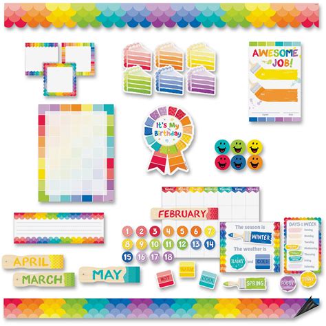 Creative Teaching Press Painted Design Bulletin Board Sets Multicolor