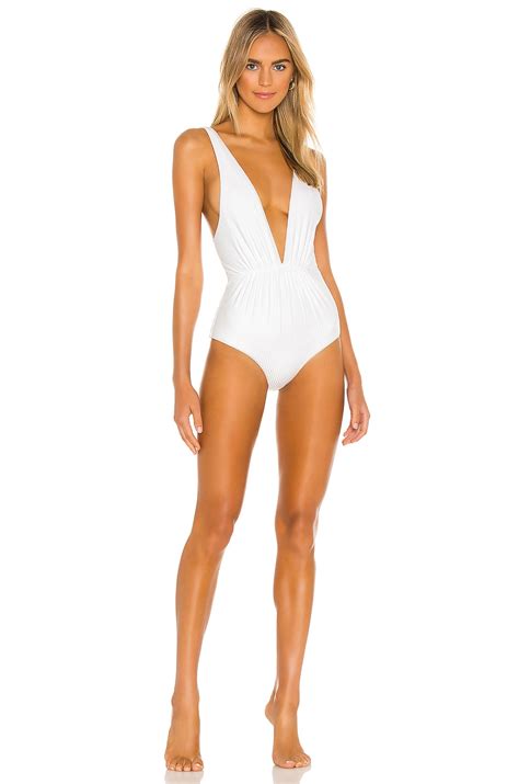 Tori Praver Swimwear Andie One Piece Ribbed In White Revolve