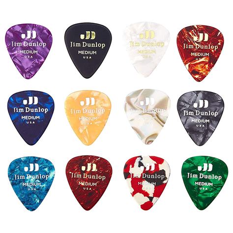 Dunlop Variety Pack Guitar Picks Celluloid Medium Assorted